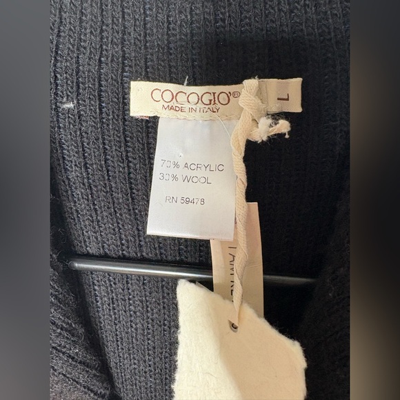 Cocogio Italian Wool Acrylic Cardigan Duster - Picture 5 of 9